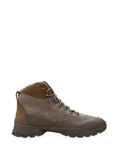 Brunello Cucinelli Suede Hiking Boots In Brown