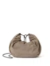 Brunello Cucinelli Women Suede Hobo Brioche Handbag In Neutral