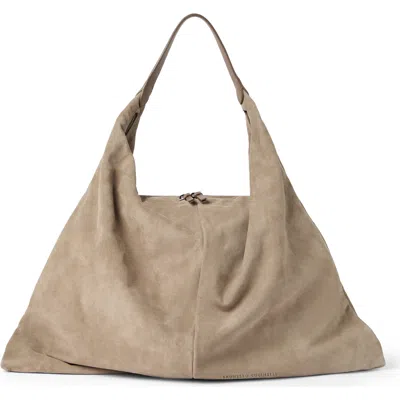 BRUNELLO CUCINELLI BRUNELLO CUCINELLI SUEDE HOBO SWING BAG