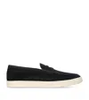 Brunello Cucinelli Blue Leather Loafers With Minimalist Design In Blue