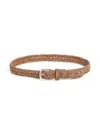 Brunello Cucinelli Braided Suede Belt In Brown