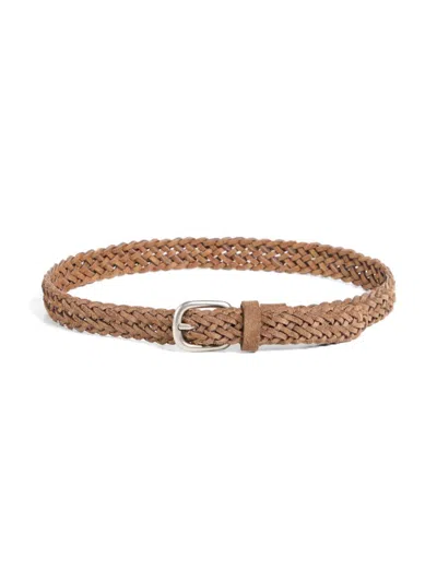 BRUNELLO CUCINELLI SUEDE INTERWOVEN BELT