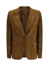 Brunello Cucinelli Suede Single-breasted Blazer