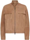 Brunello Cucinelli Couture Suede Jacket In Brown
