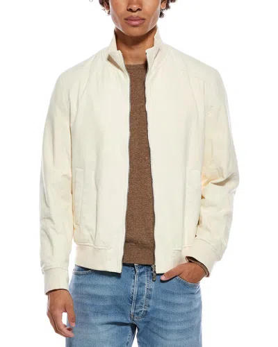 Brunello Cucinelli Suede Jacket In Neutral
