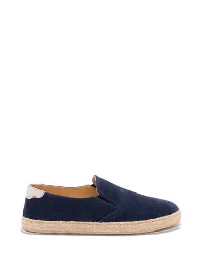 Brunello Cucinelli Suede Espadrilles Flat Shoes Blue
