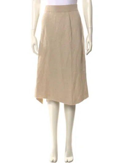 Pre-owned Brunello Cucinelli Suede Knee-length Skirt In Neutral