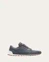 Brunello Cucinelli Suede Knit Slip-on Sneakers
