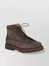 Brunello Cucinelli Brown Suede Boots With Lace-up Fastening In Brown