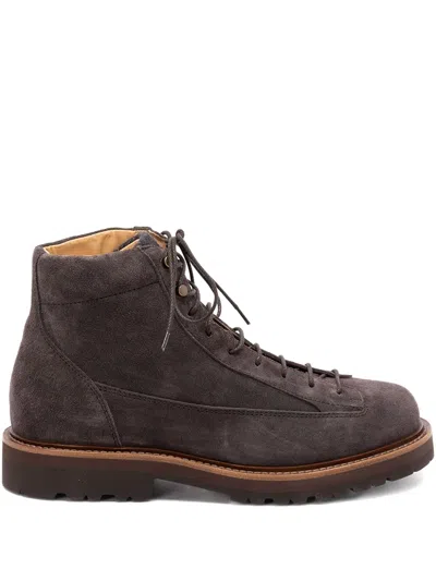 Brunello Cucinelli Suede Lace-up Boots