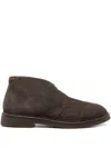 Brunello Cucinelli Suede Lace-up Desert Boots In Brown