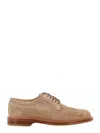 Brunello Cucinelli Man Lace-up Shoes Sand Size 9 Leather