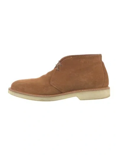 Pre-owned Brunello Cucinelli Suede Lace-up Boots In Brown