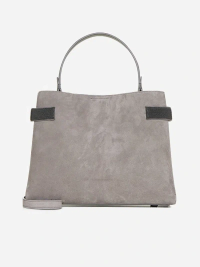 BRUNELLO CUCINELLI SUEDE LARGE HANDBAG