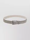 Brunello Cucinelli Greige Suede Leather Belt Women