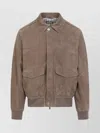 Brunello Cucinelli Leather Bomber Jacket Men