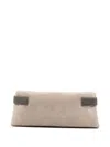 Brunello Cucinelli Women Suede Leather Clutch Bag
