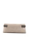 Brunello Cucinelli Women Suede Leather Clutch Bag