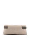 Brunello Cucinelli Women Suede Leather Clutch Bag