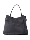 Brunello Cucinelli Suede Leather Handbag In Gray