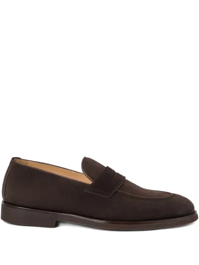 Brunello Cucinelli Men Suede Leather Loafers In Multi