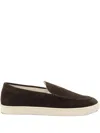 Brunello Cucinelli Suede Leather Loafers In Brown