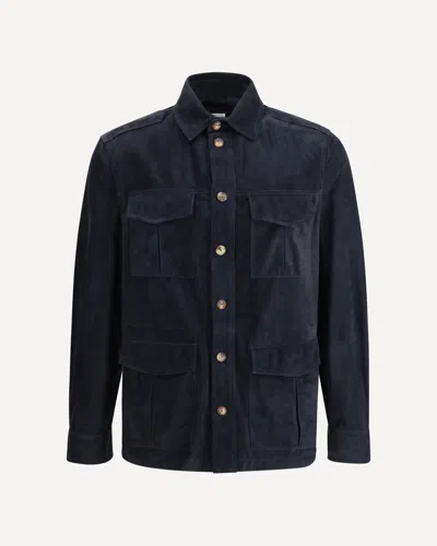 BRUNELLO CUCINELLI SUEDE LEATHER SHIRT JACKET