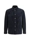 Brunello Cucinelli Suede Leather Shirt Jacket