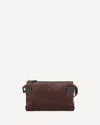 Brunello Cucinelli Essence Mini Monili Calfskin Suede Shoulder Bag In Burgundy