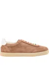 Brunello Cucinelli Leather-trimmed Suede Sneakers In Animal Print