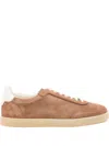 Brunello Cucinelli Leather-trimmed Suede Sneakers In Animal Print
