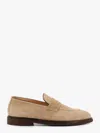 Brunello Cucinelli Beige Calf Suede Mocassins In Neutral