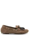 Brunello Cucinelli Suede Loafers In Brown