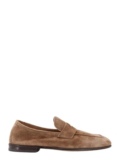 Brunello Cucinelli Loafers Shoes In Brown