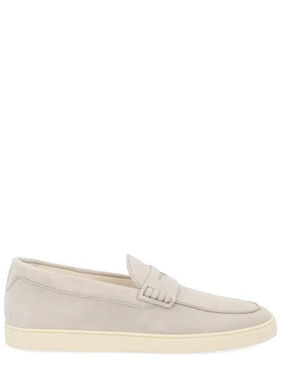 Brunello Cucinelli Suede Loafer In Neutral