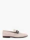 Brunello Cucinelli Suede Loafer With Iconic Monili Detail