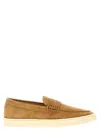 Brunello Cucinelli Men Camel Suede Loafer Sneakers In Brown