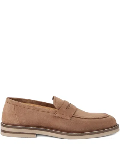 Brunello Cucinelli Loafer Aus Wildleder In Brown