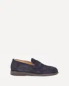 Brunello Cucinelli Mens Navy Flex Penny Suede Loafers