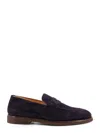 Brunello Cucinelli Leather-trimmed Suede Penny Loafers In Brown