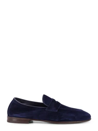 Brunello Cucinelli Suede Loafers In Blue