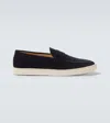 Brunello Cucinelli Suede Loafers In Blue