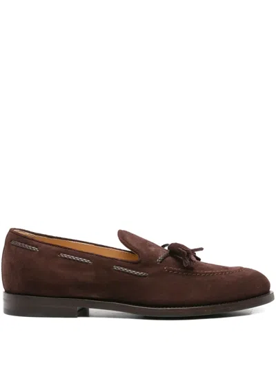 Brunello Cucinelli Suede Loafers In Brown