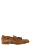 Brunello Cucinelli Men Suede Loafers In Brown