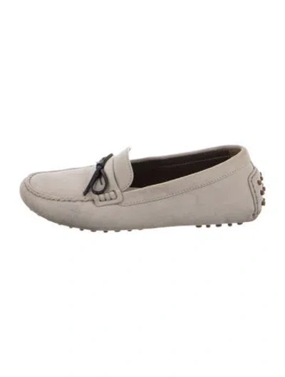 Pre-owned Brunello Cucinelli Suede Loafers In Gray