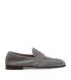 Brunello Cucinelli Suede Penny Loafers In Grey