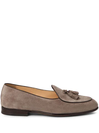 Brunello Cucinelli Suede Loafers In Brown