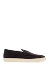 Brunello Cucinelli Suede Loafer Sneaker Loafers Blue In Lavagna (grey)