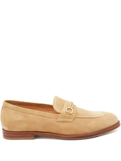 Brunello Cucinelli Suede Loafers In Neutrals