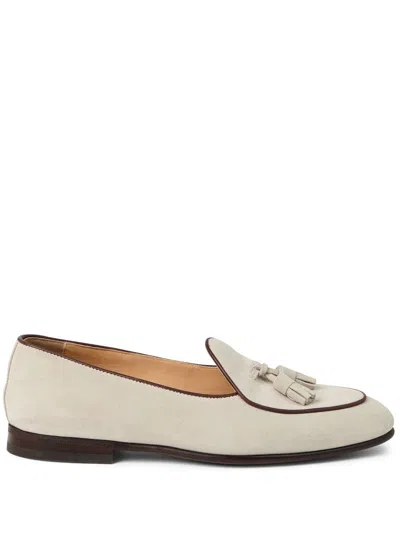 Brunello Cucinelli Suede Loafers In Neutrals